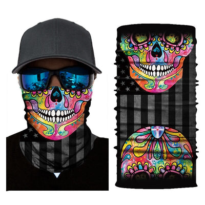 Movie Deadpool Bandana Skull Seamless Balaclava Buffs Magic Scarf Outdoor Sports Face Cover Men Women Fishing Hiking Neck Warmer