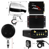 Aileap 1000W Motorcycle Audio 4 Channel Amplifier Speakers System, Support Bluetooth, AUX, FM Radio, SD Card, USB Stick (Chrome)