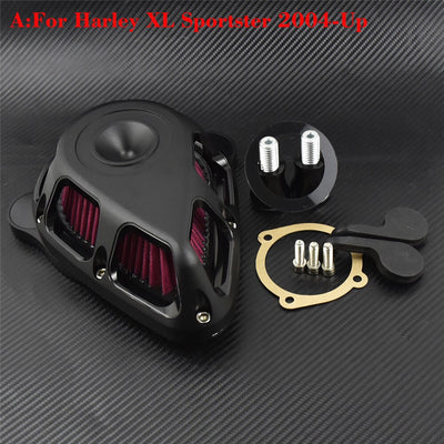 Motorcycle Turnable Air Filter Red Multi-Angle Intake Air Cleaner For Harley Touring Softail Sportster XL 883 Dyna Street Glide