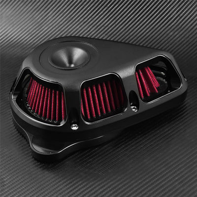 Motorcycle Turnable Air Filter Red Multi-Angle Intake Air Cleaner For Harley Touring Softail Sportster XL 883 Dyna Street Glide