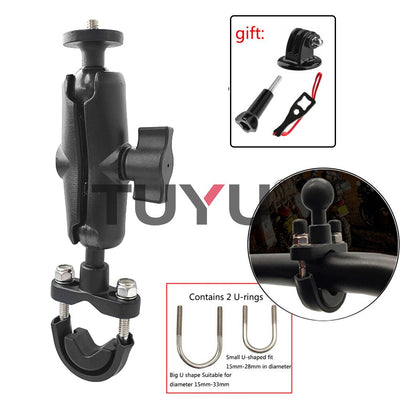 TUYU Motorcycle Bike Camera Holder Handlebar Mirror Mount Bracket 1/4 Metal Stand For insta 360 one X R GoPro MAX Hero Accessory