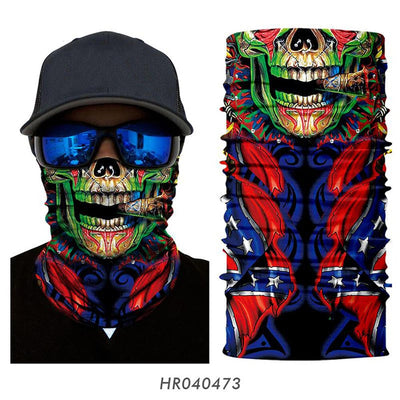 Breathable Bandana Tube Buff Men Hiking Cycling Neck Warmer Windproof Balaclava Superhero Ski Mask Cosplay Mask Halloween Summer