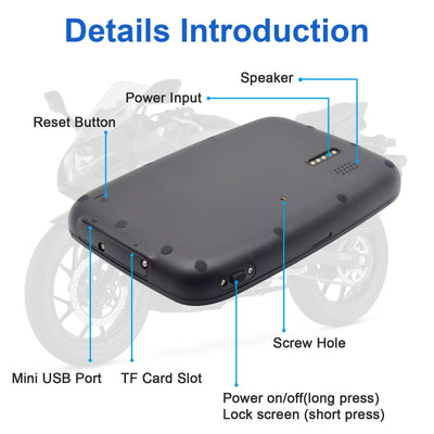 Android Auto Moto Wireless Screen Portable for Motorcycle Gps Waterproof Navigator with Buebooth