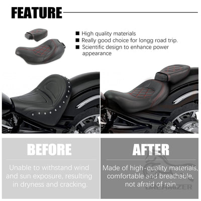 Motorcycle Driver Passenger Pillion Seat For Harley Touring Road Glide Limited Road King Electra Glide Standard Street 2009-2022