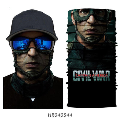 Breathable Bandana Tube Buff Men Hiking Cycling Neck Warmer Windproof Balaclava Superhero Ski Mask Cosplay Mask Halloween Summer