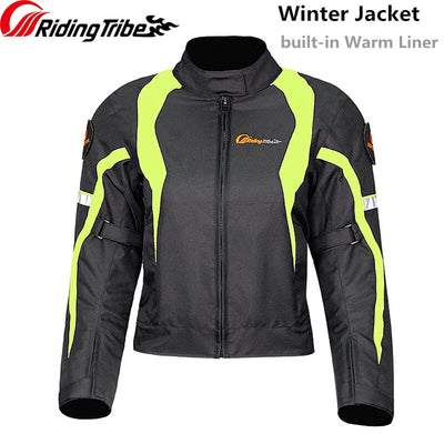 Women Motorcycle Armor Jacket Coat Summer Winter Waterproof Warm Lady Teens Girl Riding Reflective Anti-collision Suit JK-52