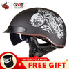 GXT DOT Certification Retro Motorcycle Helmet Moto Helmet Scooter Vintage Half Face Biker Motorbike Crash Moto Helmet Casco Moto