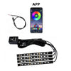 RGB APP LED Smart Brake Lights Motorcycle Car Atmosphere Light with Wireless Remote Control Moto Decorative Strip Lamp Kit