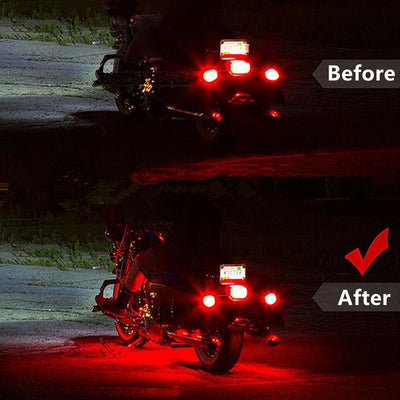 RGB APP LED Smart Brake Lights Motorcycle Car Atmosphere Light with Wireless Remote Control Moto Decorative Strip Lamp Kit