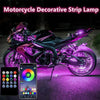 RGB APP LED Smart Brake Lights Motorcycle Atmosphere Light with Wireless Remote Control Moto Decorative Strip Lamp Kit