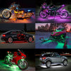 1 Set Universal Car Motorcycle Decoration Lights RGB LED Light Atmosphere Neon Strips Multicolor Music Mode APP Control Kit