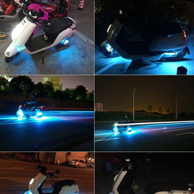 RGB APP LED Smart Brake Lights Motorcycle Car Atmosphere Light with Wireless Remote Control Moto Decorative Strip Lamp Kit