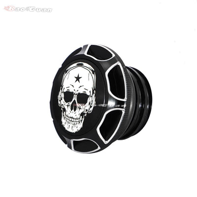 Motorcycle Skull Fuel Gas Tank Decorative Oil Cap Fit for Harley Davidson Sportster XL 1200 883 X48 Dyna Softail Touring FLHR