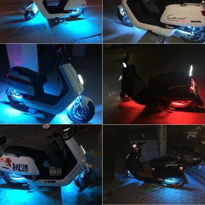 12V Motorcycle LED Light Kits RGB APP Control LED Strips Motorcycle Under Glow Light Neon