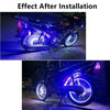 12V Motorcycle LED Light Kits RGB APP Control LED Strips Motorcycle Under Glow Light Neon