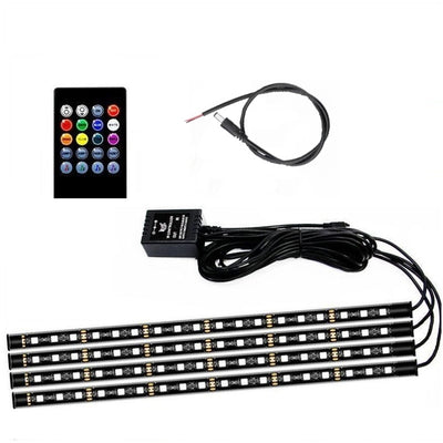 12V Motorcycle LED Light Kits RGB APP Control LED Strips Motorcycle Under Glow Light Neon