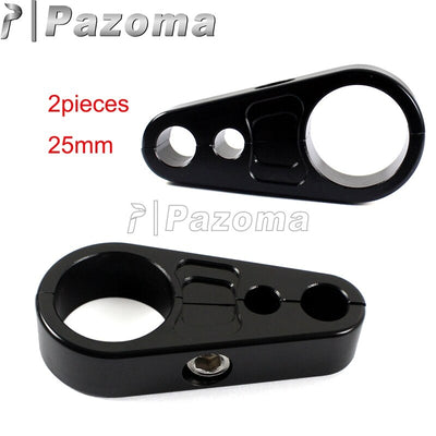 1-1/4" 1Inch Dual Hole Brake Clutch Throttle Cable Clamp Clip Holder Fastener For Harley Touring Sportster Cafe Racer 25mm 32mm