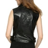 Women Motorcycle PU Faux Leather Sleeveless Jackets Ladies Turn-down Collar Belt Zipper Vest Pockets Waistcoat Streetwear