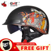 GXT DOT Certification Retro Motorcycle Helmet Moto Helmet Scooter Vintage Half Face Biker Motorbike Crash Moto Helmet Casco Moto