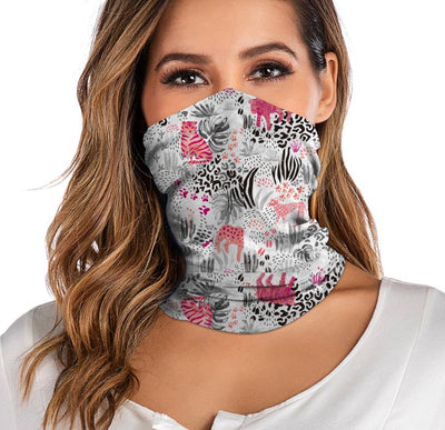 Unisex Washable Rave Bandana Neck Gaiter Tube Headwear For Women Men Face Scarf Dustproof Motorcycle Facemask Windproof Scarf