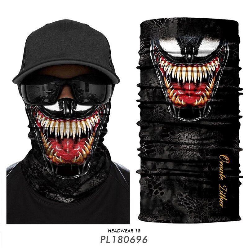 3D Ski Balaclava Full Face Cover Breathable Skull Neck Warmer Cycling  Windproof Bandana Scarf Hunting Hiking