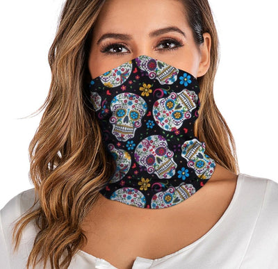 For Women Men Bandana Neck Gaiter Tube Headwear  Face Scarf Dustproof Motorcycle Facemask Windproof Scarf