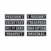 8pcs pack PROSPECT ORIGINAL PRESIDENT SECRETARY patches embroidered rockers for outlaw motorcycle riding clubs and bikers