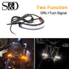 15cm 36-LED Motorcycle LED Fork Turn Signal Strip Light DRL Flexible White Amber blinker Moto Lamp Flasher Ring