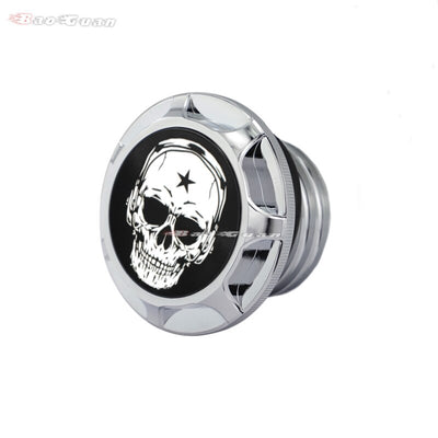 Motorcycle Skull Fuel Gas Tank Decorative Oil Cap Fit for Harley Davidson Sportster XL 1200 883 X48 Dyna Softail Touring FLHR