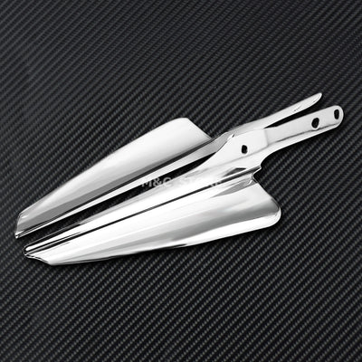 Motorcycle Chrome Fork Front Wind Baffle Windshield Deflector Trim For Harley Touring Road King Street Glide CVO 1995-2021 2022