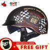 GXT DOT Certification Retro Motorcycle Helmet Moto Helmet Scooter Vintage Half Face Biker Motorbike Crash Moto Helmet Casco Moto