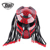 Predator Carbon Fiber Motorcycle Helmet Full Face Iron Warrior Man helmets DOT Certification