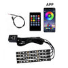 RGB APP LED Smart Brake Lights Motorcycle Car Atmosphere Light with Wireless Remote Control Moto Decorative Strip Lamp Kit