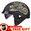 GXT DOT Certification Retro Motorcycle Helmet Moto Helmet Scooter Vintage Half Face Biker Motorbike Crash Moto Helmet Casco Moto