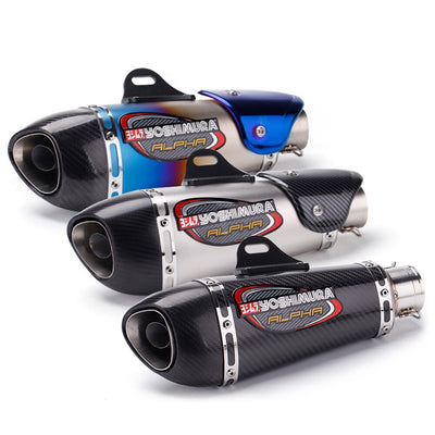 Motorcycle Exhaust YOSHIMURA Alpha Carbon DB Killer Muffler Escape Link Pipe For YAMAHA R1 R3 R6 NINJA400 656 Z900 CBR600 500