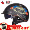 GXT DOT Certification Retro Motorcycle Helmet Moto Helmet Scooter Vintage Half Face Biker Motorbike Crash Moto Helmet Casco Moto
