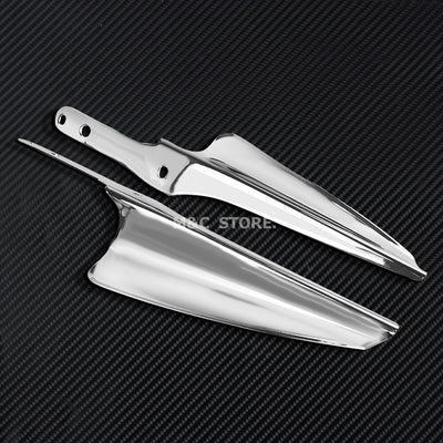 Motorcycle Chrome Fork Front Wind Baffle Windshield Deflector Trim For Harley Touring Road King Street Glide CVO 1995-2021 2022