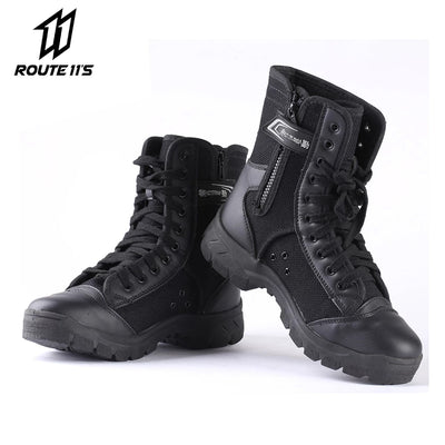 Motorcycle Boots PU Leather Non-slip Motorcycle Road Racing Shoes Spring Autumn Breathable Motorbike Shoes Men Motorcycle Boot