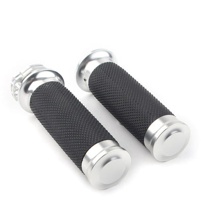Handle Bar Hand Grips For Harley Touring Electra Glide Ultra Classic FLHTCU Universal Fit 25mm /1" Models Right 135mm Left 125mm