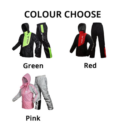 Waterproof Motorcycle Rain Suit Raincoat+Rain Pants Poncho Motorcycle Rain Jacket Motorbike Scooter Riding Rain Suit