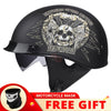 GXT DOT Certification Retro Motorcycle Helmet Moto Helmet Scooter Vintage Half Face Biker Motorbike Crash Moto Helmet Casco Moto