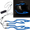Motorcycle Bike Helmet LED cold light Strip EL Sticker Waterproof 4 Flashing Warning Lights Night Riding Helmet Kit