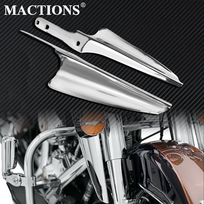 Motorcycle Chrome Fork Front Wind Baffle Windshield Deflector Trim For Harley Touring Road King Street Glide CVO 1995-2021 2022