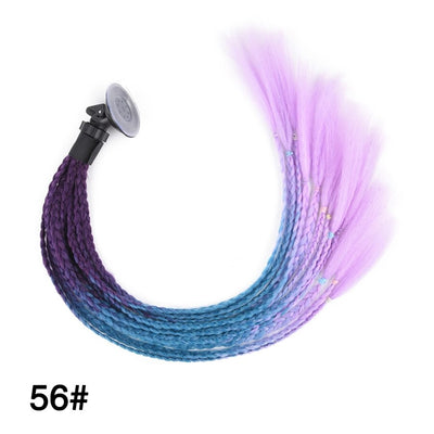 Pigtails Helmet Braid Ponytail ombre Motorcycle Helmet Pigtails Braid Ponytail With Sucker For Women Helmet Pigtail Ponytail