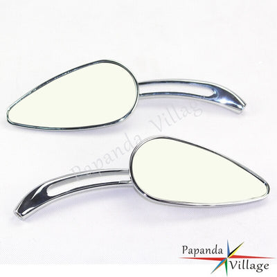 Custom Touring Motorcycle Chrome Skull Rear View Mirror Side Mirrors for Harley Heritage Softail Cruiser Scooters 8mm 10mm Bolt