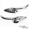 Custom Touring Motorcycle Chrome Skull Rear View Mirror Side Mirrors for Harley Heritage Softail Cruiser Scooters 8mm 10mm Bolt