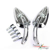 Custom Touring Motorcycle Chrome Skull Rear View Mirror Side Mirrors for Harley Heritage Softail Cruiser Scooters 8mm 10mm Bolt