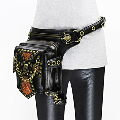 Norbinus Steampunk Waist Leg Bags Women Men Victorian Style Holster Bag Motorcycle Thigh Hip Belt Packs Messenger Shoulder Bags