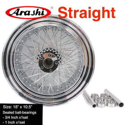 Arashi 18"x10.5" 80 Spoke Wheel Rim Rear Rims For Harley Davidson Custom Chopper Rigid FLST Softail FXST FXDWG FLHT FLH