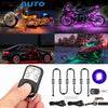 6 RGB 36 LED Smart Brake Lights Motorcycle Atmosphere Light with Wireless Remote Control Moto Decorative Strip Lamp Kit